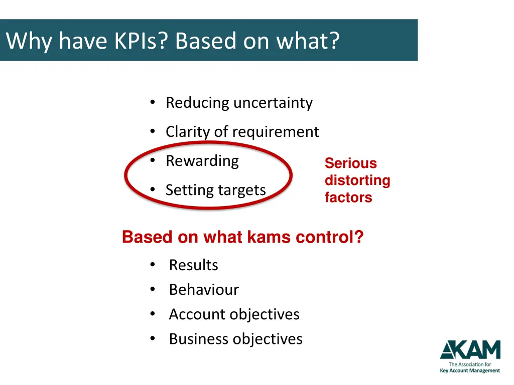 why have kpis based on what