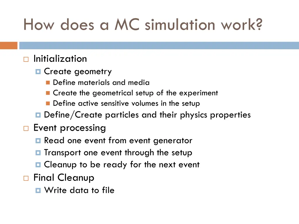 how does a mc simulation work