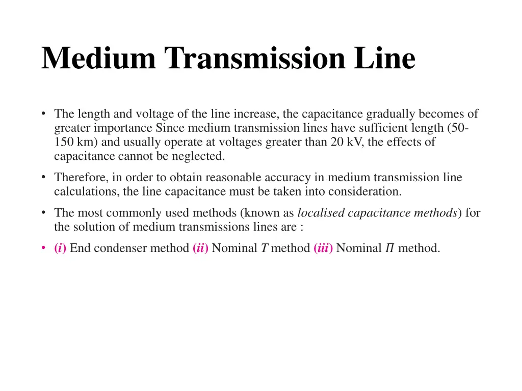 medium transmission line