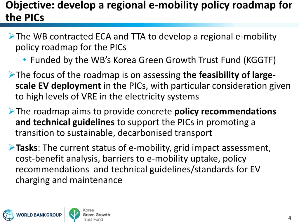 objective develop a regional e mobility policy