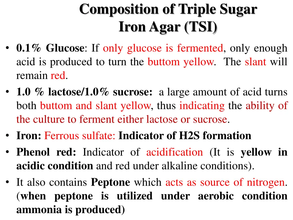 composition of triple sugar iron agar tsi