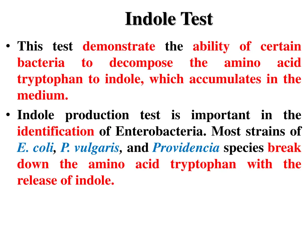 indole test