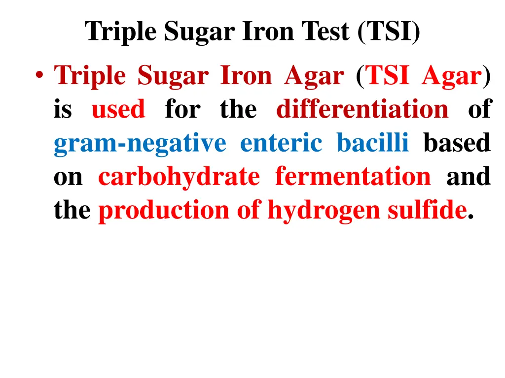 triple sugar iron test tsi triple sugar iron agar