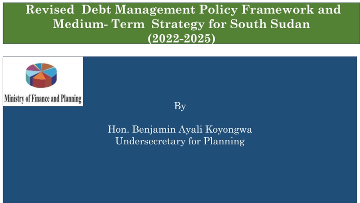 revised debt management policy framework