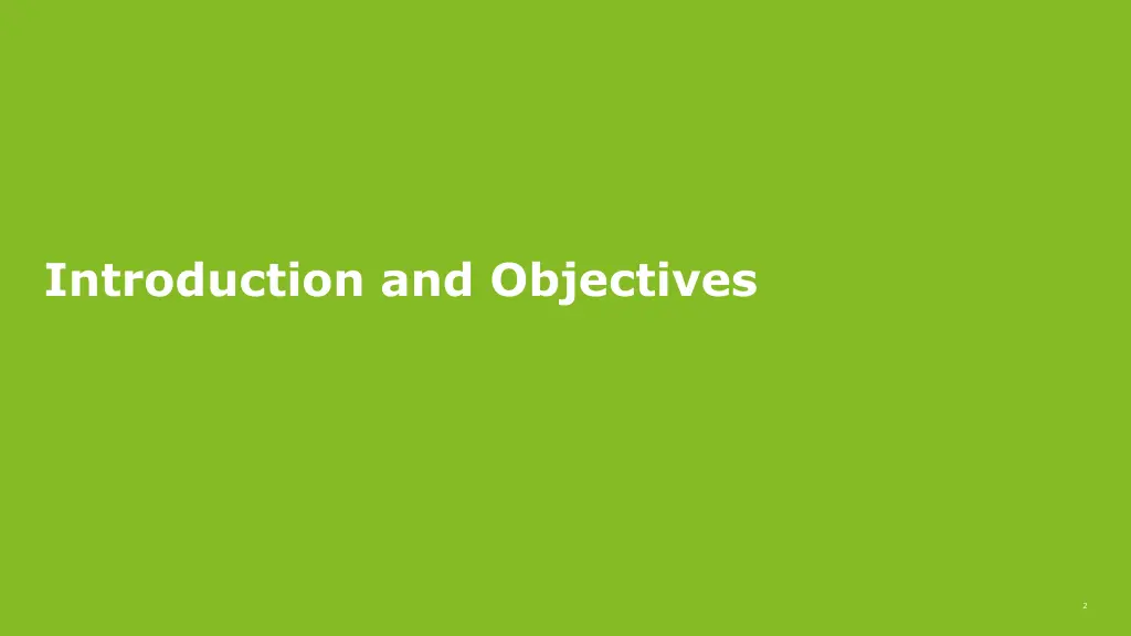 introduction and objectives