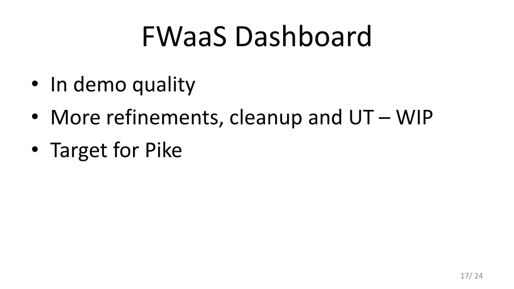 fwaas dashboard