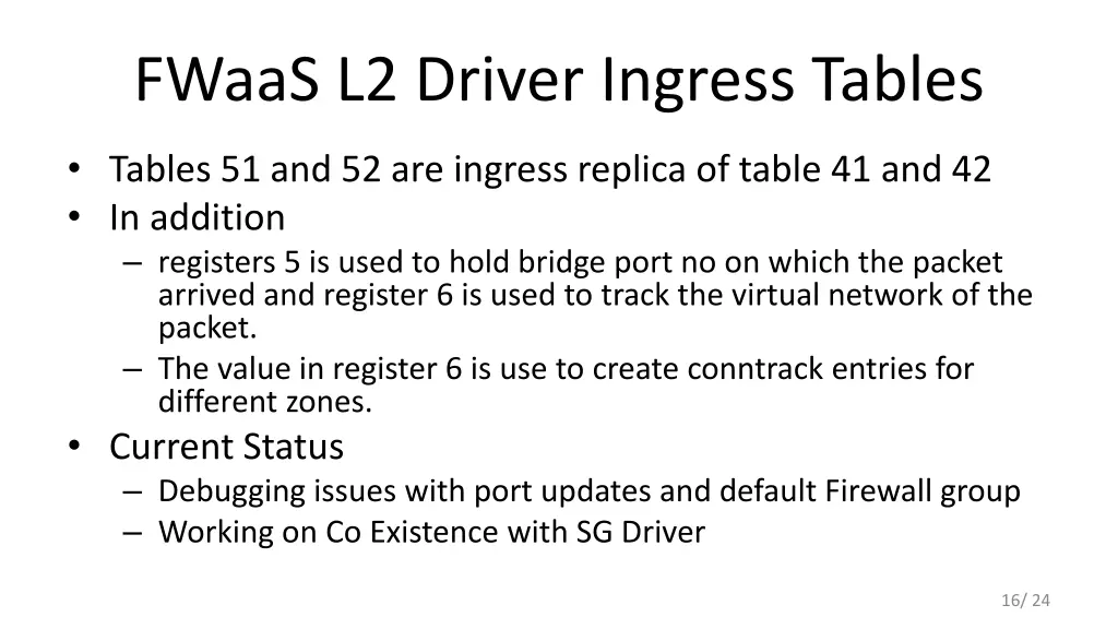 fwaas l2 driver ingress tables