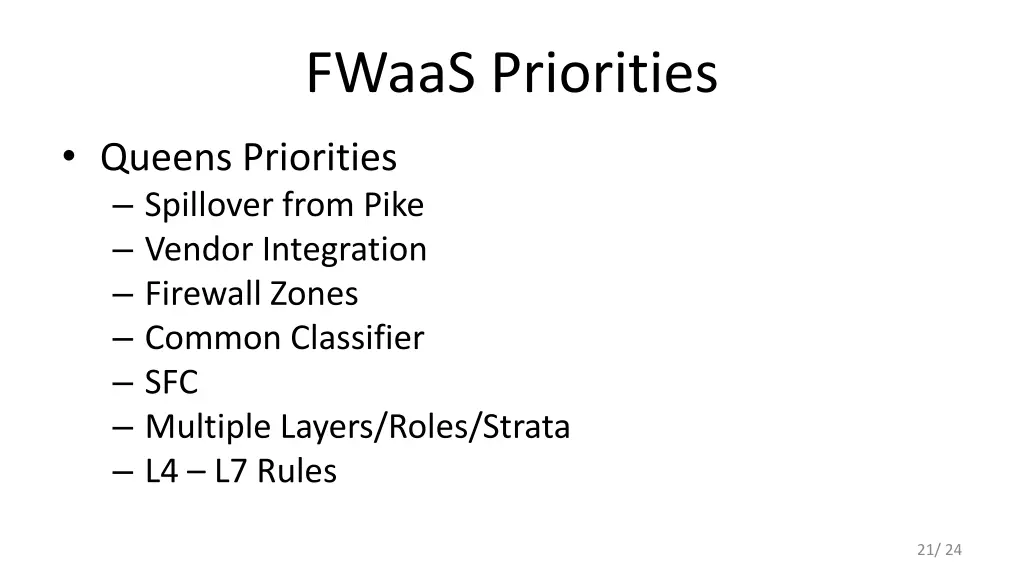 fwaas priorities