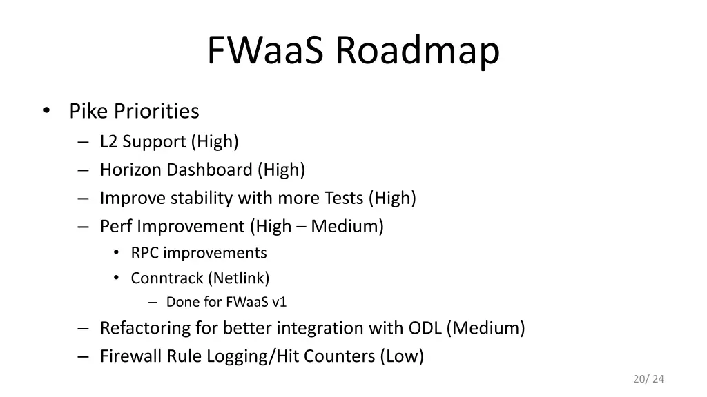 fwaas roadmap