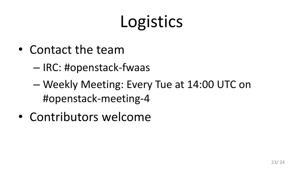 logistics