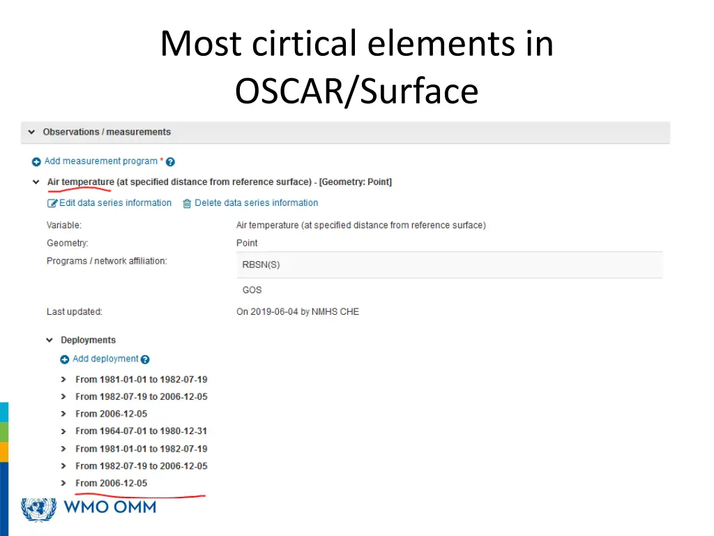 most cirtical elements in oscar surface