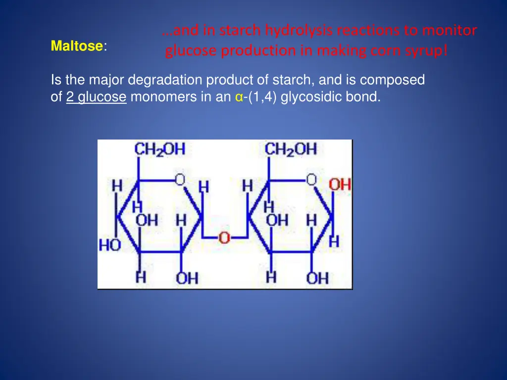 and in starch hydrolysis reactions to monitor