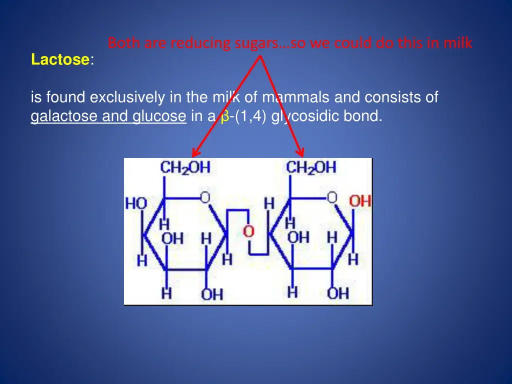 both are reducing sugars so we could do this