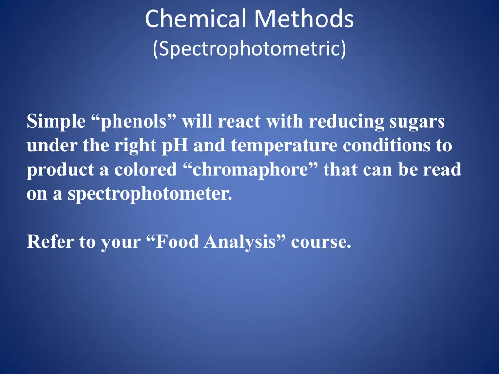 chemical methods spectrophotometric