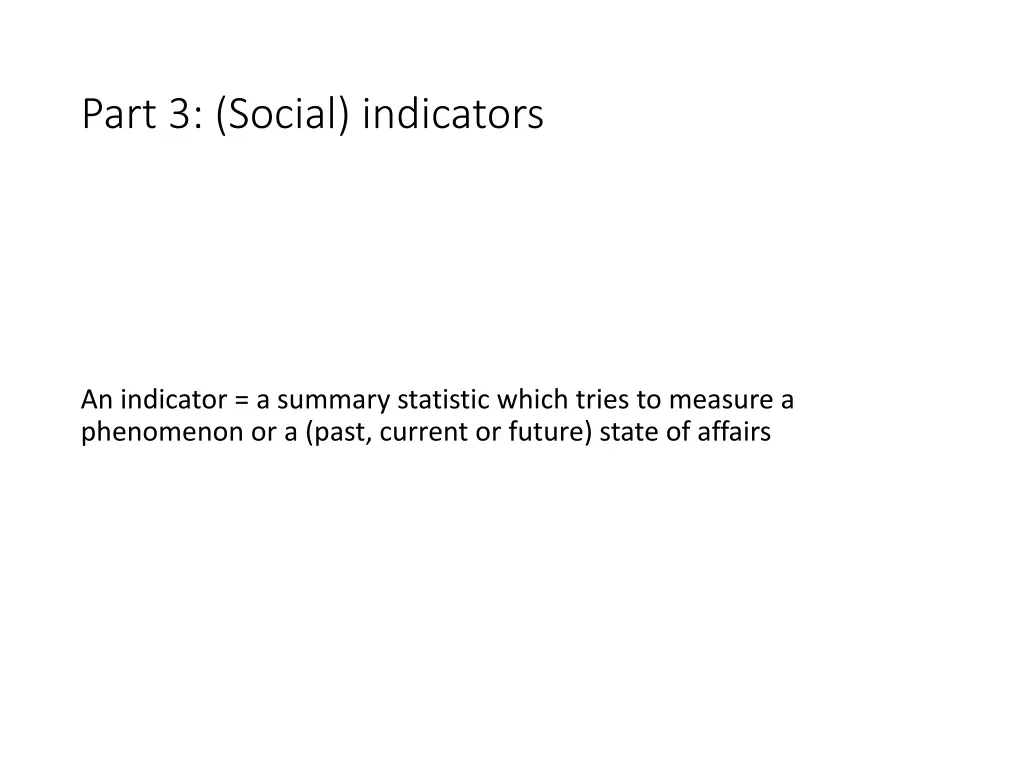 part 3 social indicators