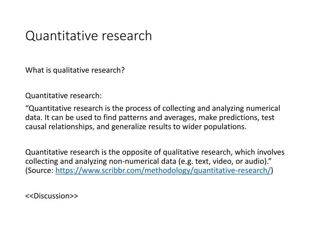 quantitative research