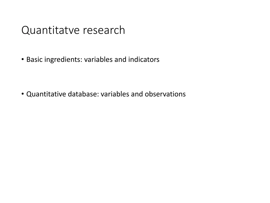 quantitatve research