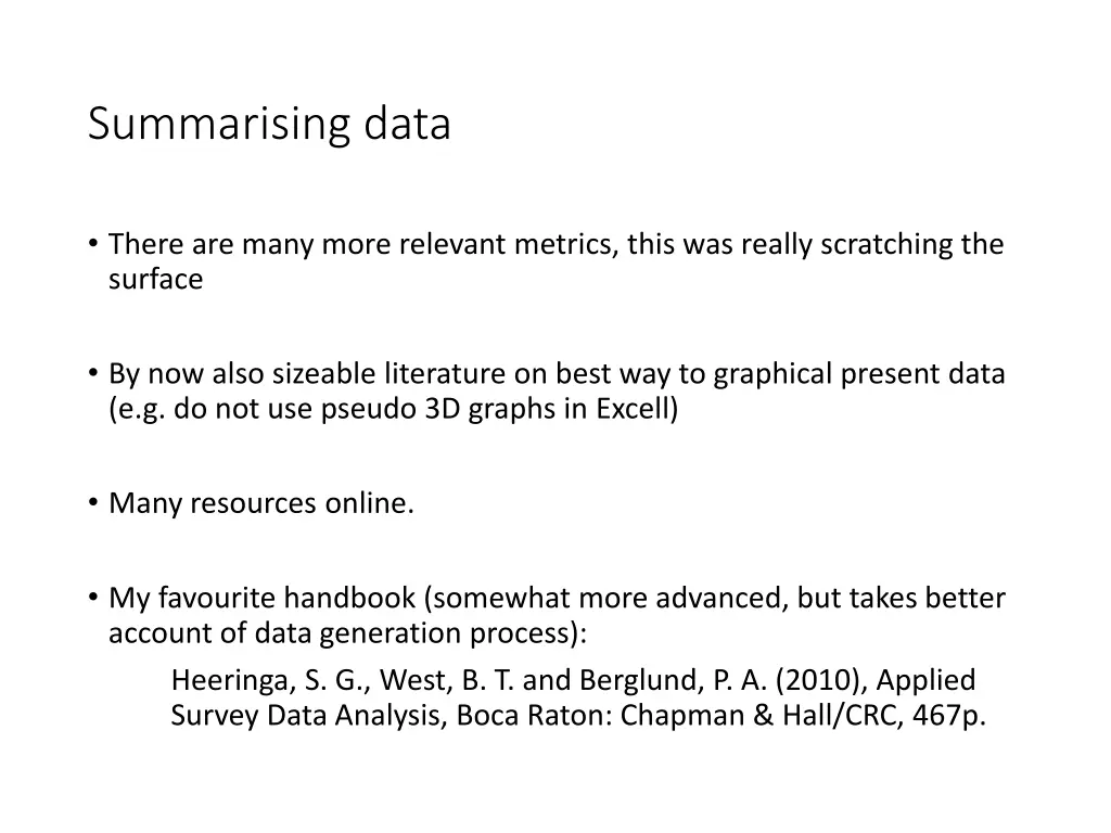 summarising data 15