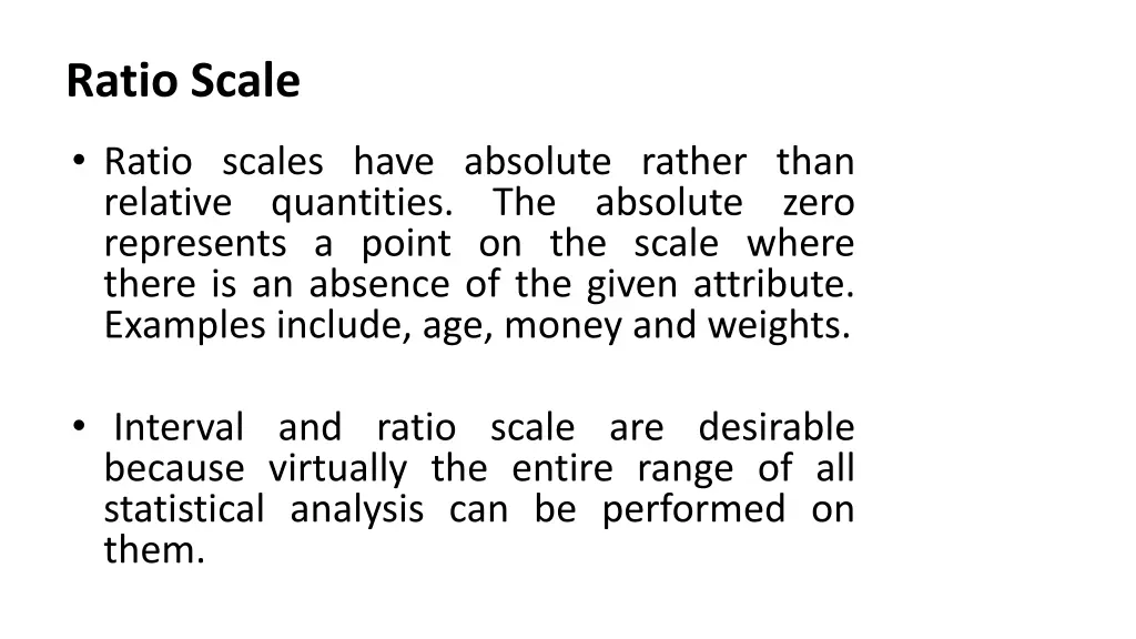 ratio scale