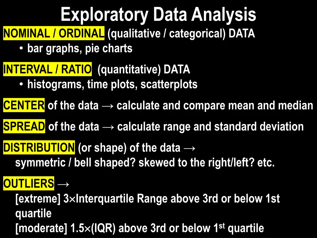 exploratory data analysis nominal ordinal