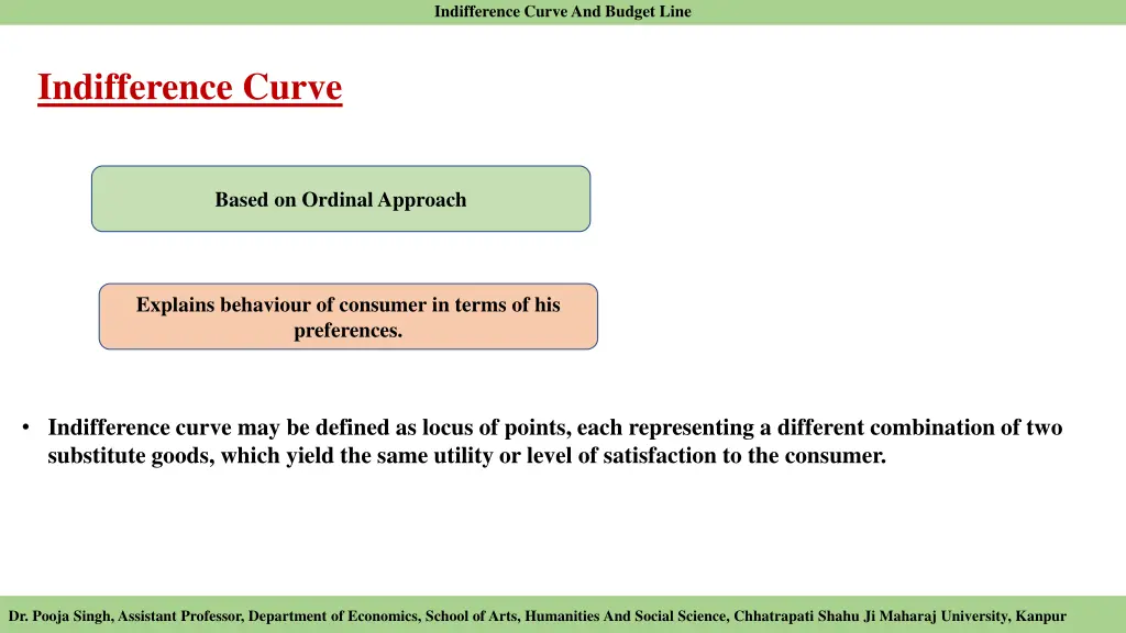 indifference curve and budget line