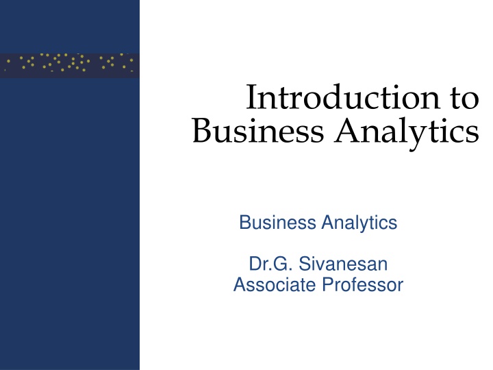 introduction to business analytics