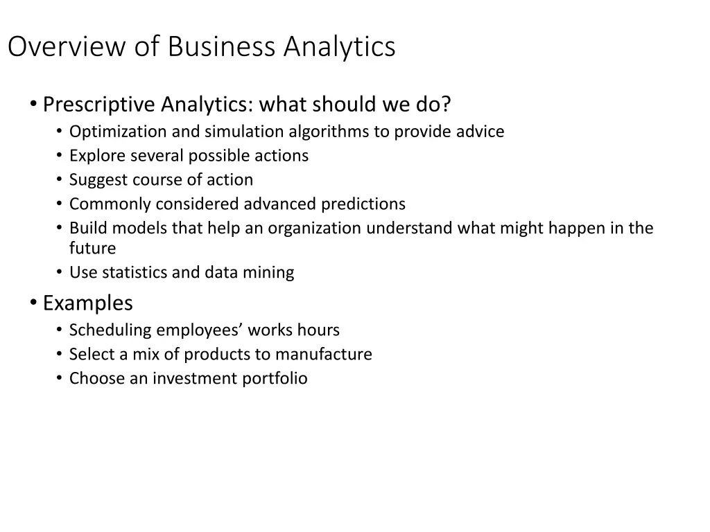 overview of business analytics 3