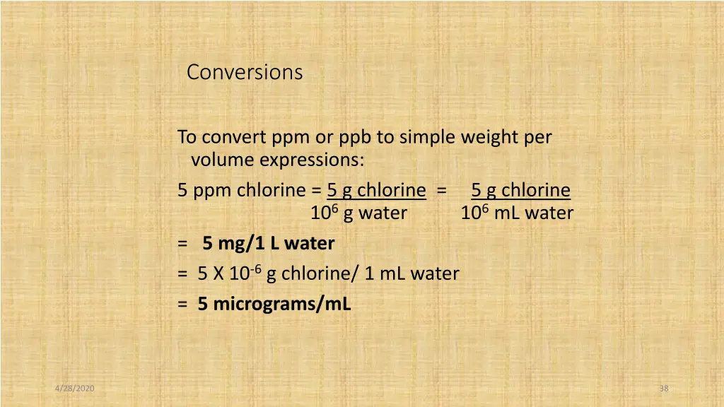 conversions 1