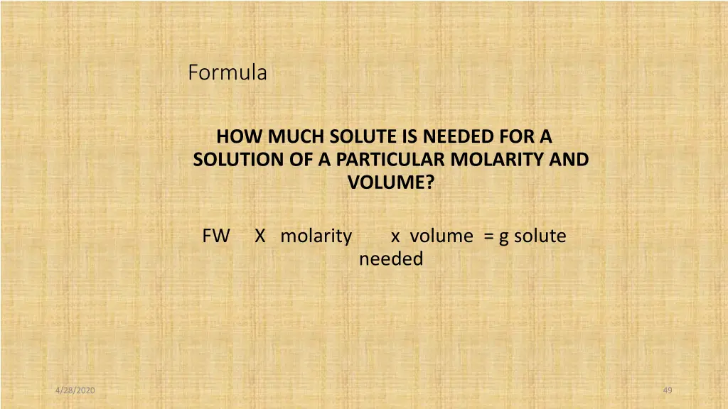 formula