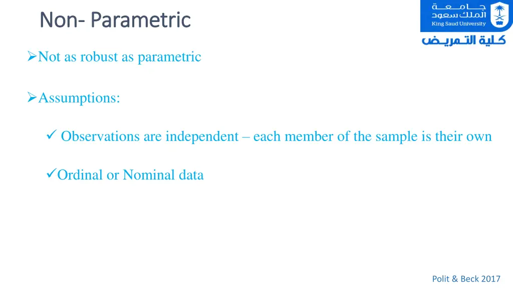 non non parametric parametric