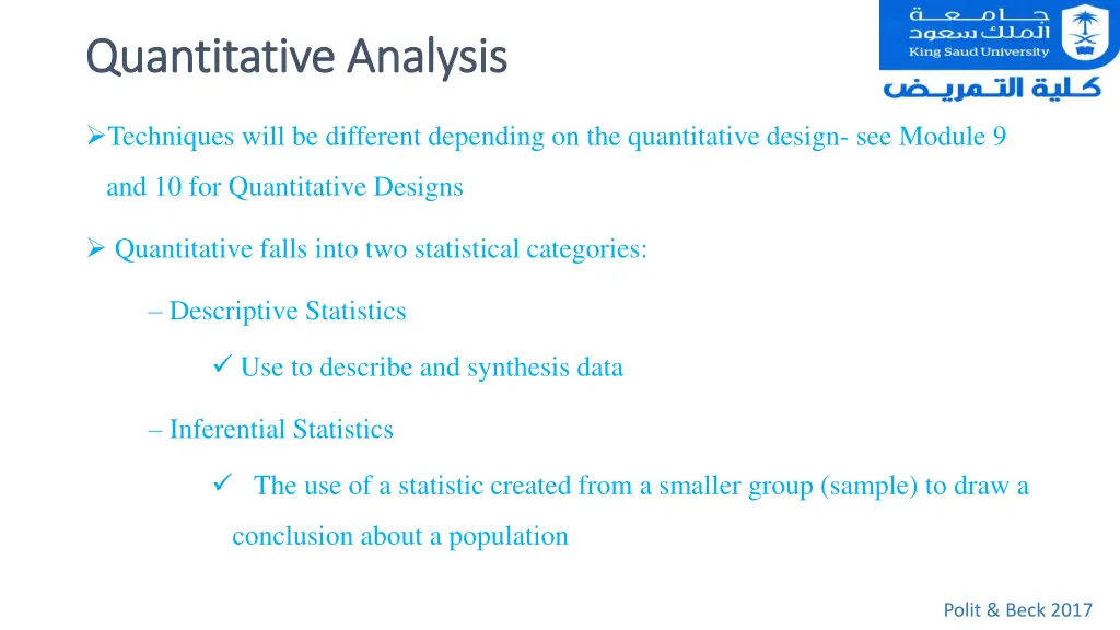 quantitative analysis quantitative analysis