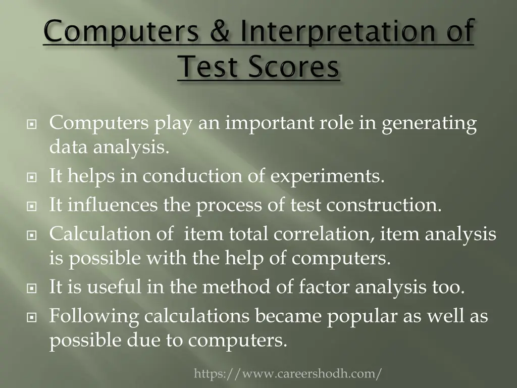 computers play an important role in generating