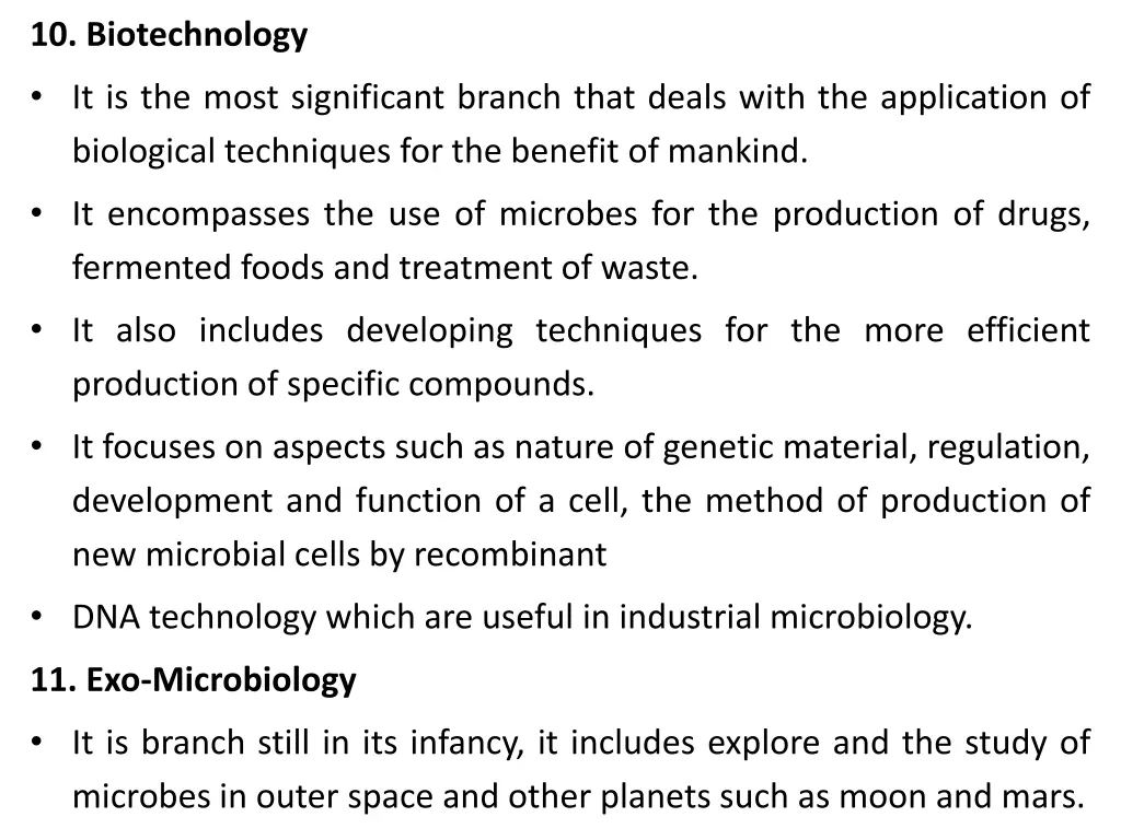 10 biotechnology