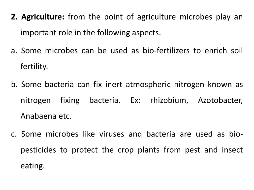 2 agriculture from the point of agriculture