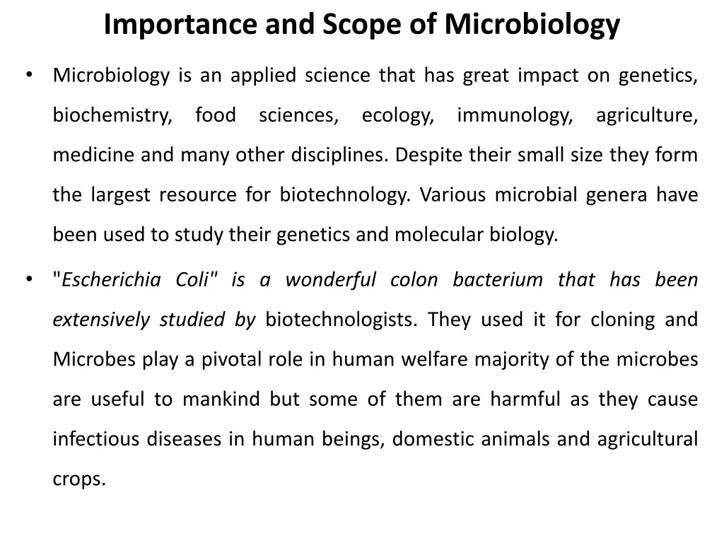 importance and scope of microbiology