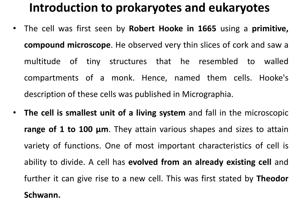 introduction to prokaryotes and eukaryotes