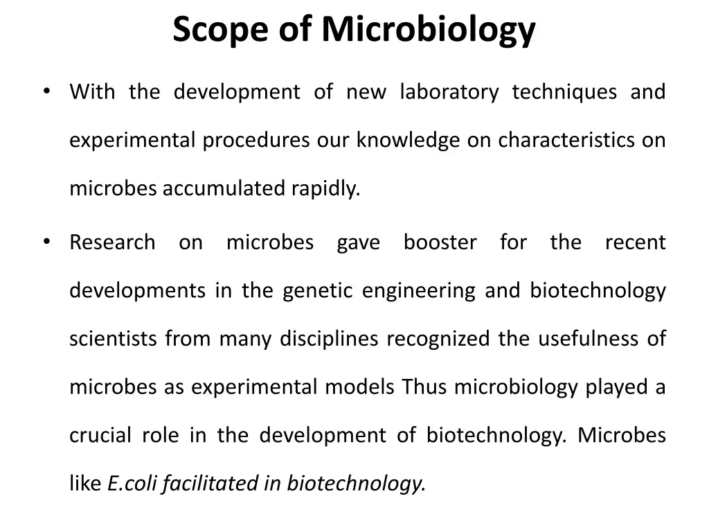 scope of microbiology