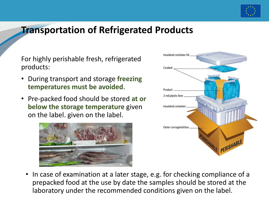 transportation of refrigerated products