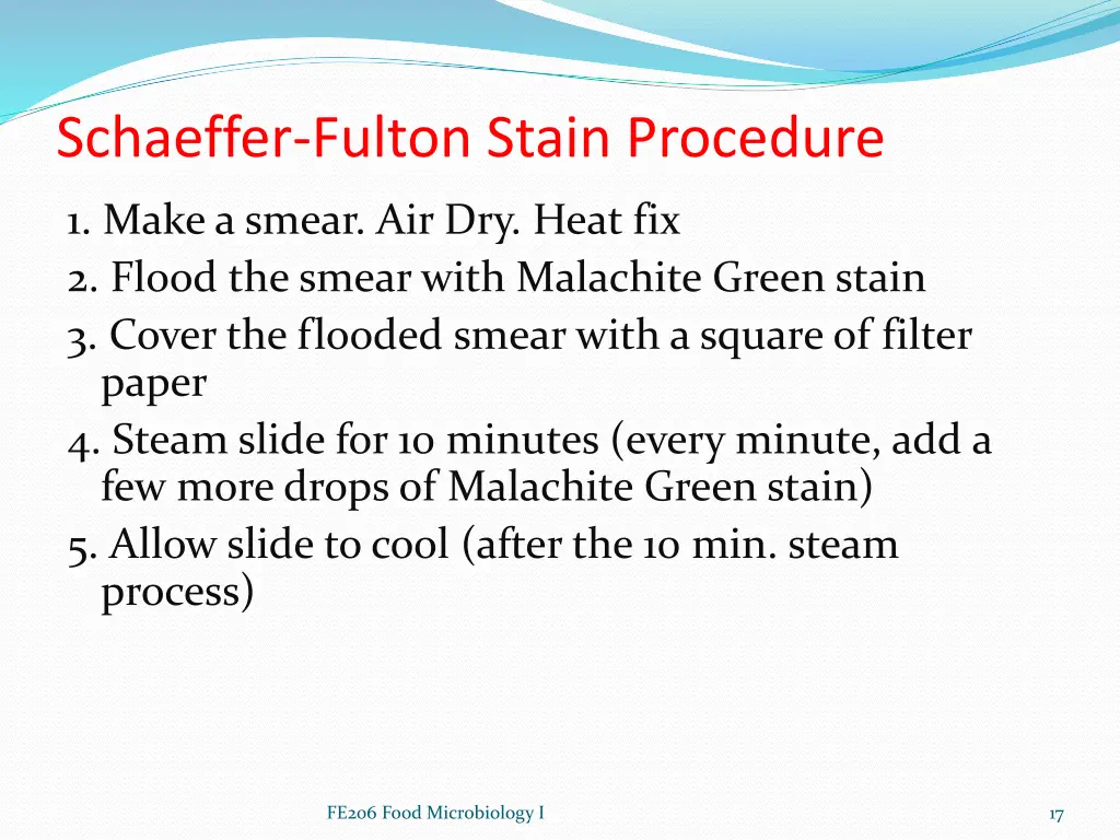 schaeffer fulton stain procedure