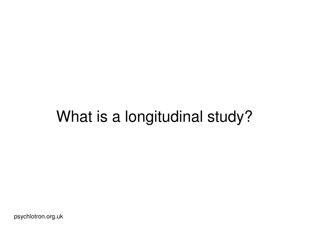 what is a longitudinal study