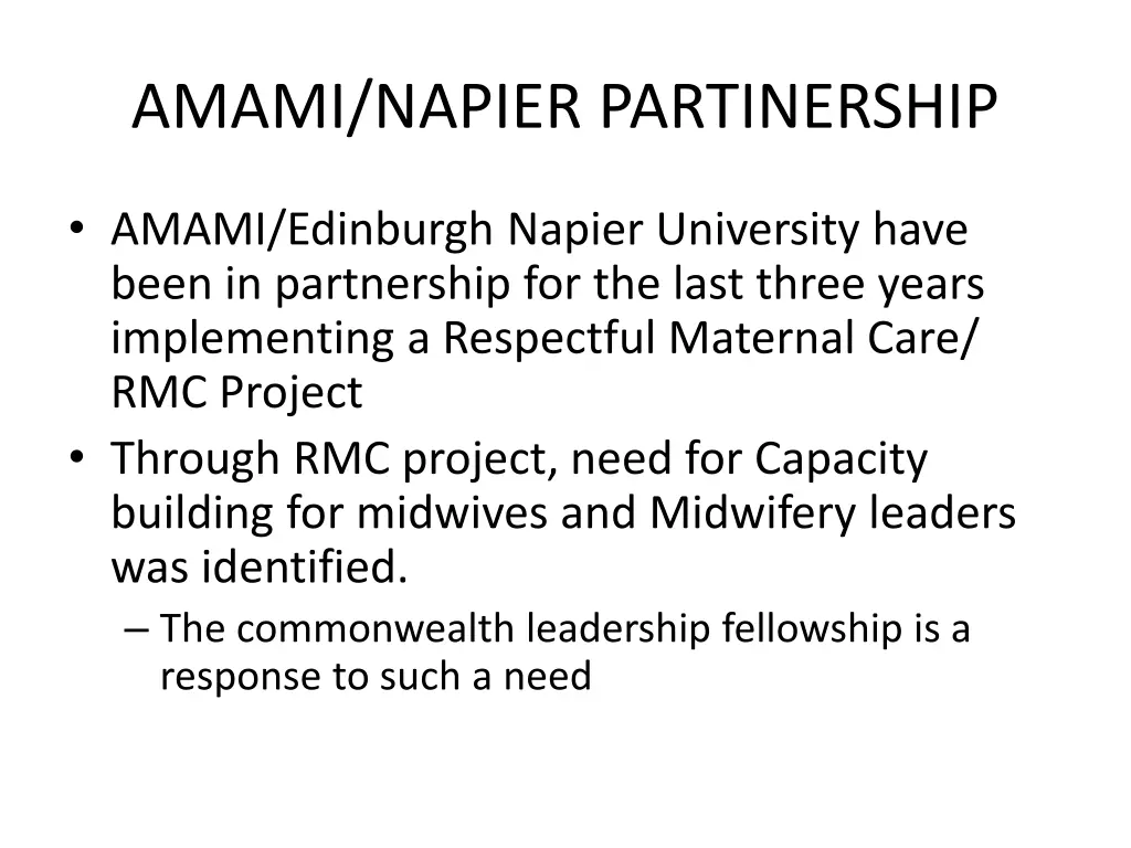 amami napier partinership