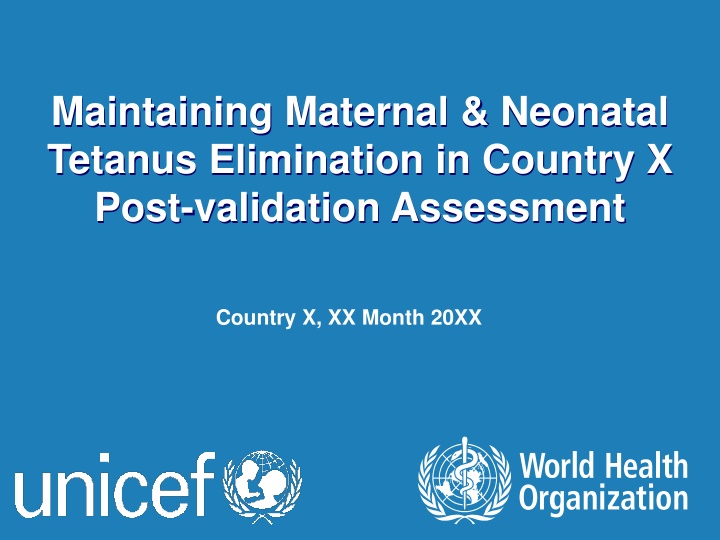 maintaining maternal neonatal tetanus elimination