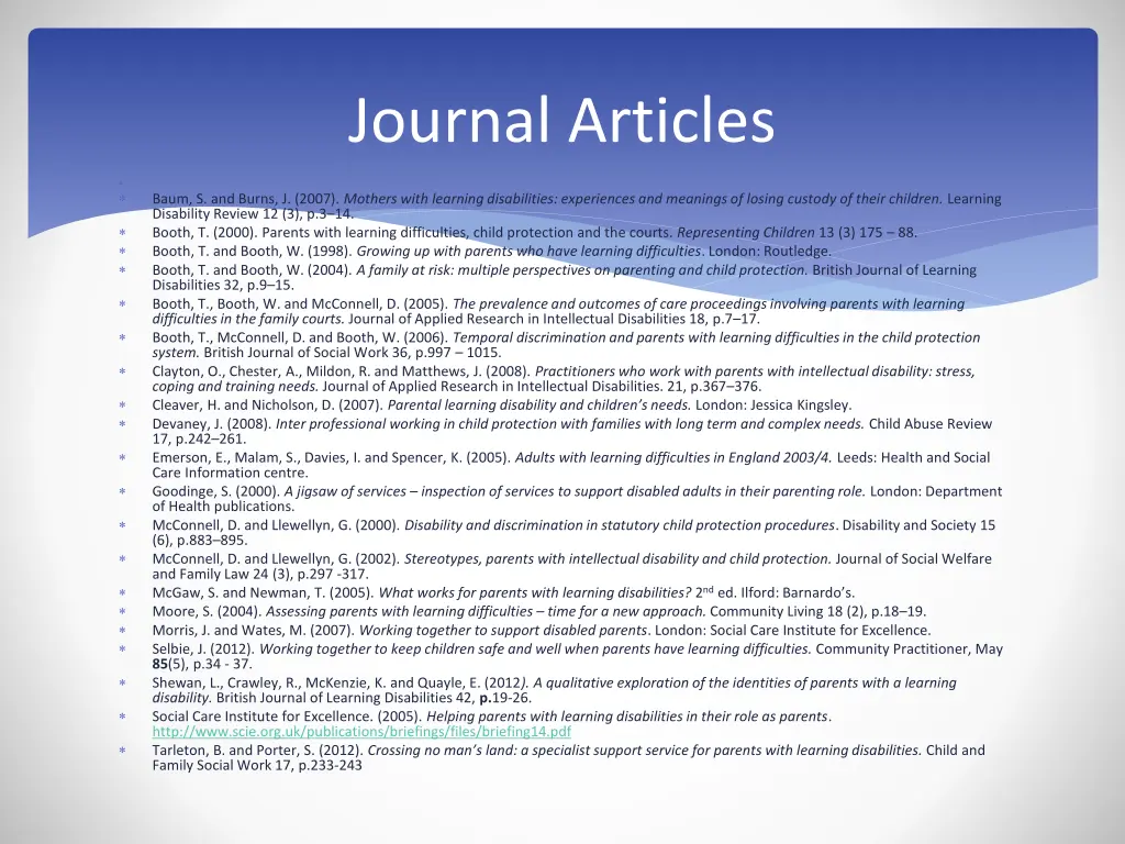 journal articles