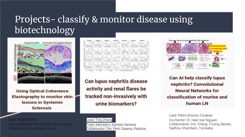 projects classify monitor disease using