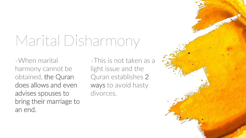 marital disharmony