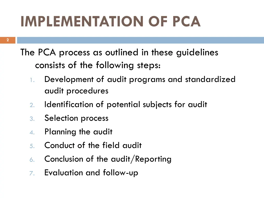 implementation of pca