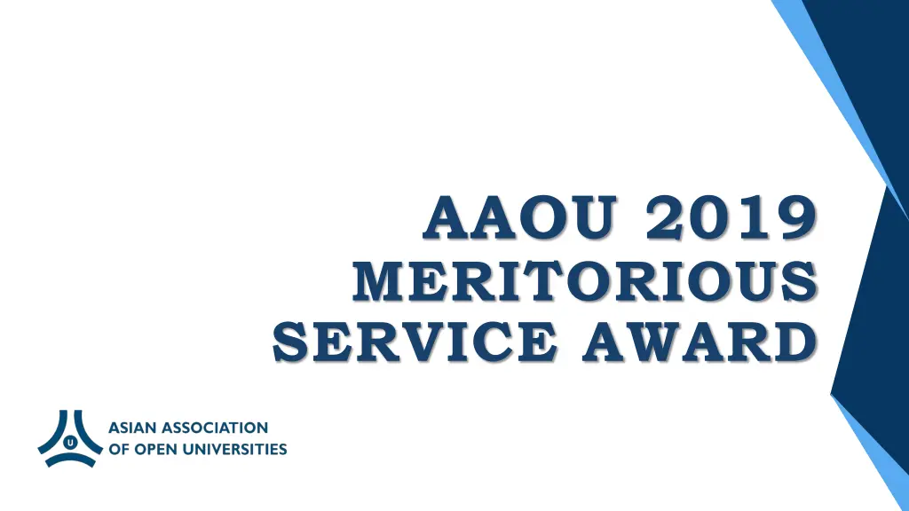 aaou 2019 meritorious service award