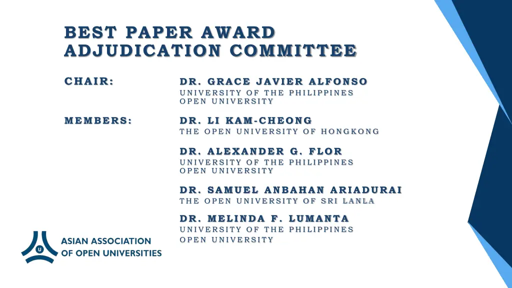 best paper award adjudication committee