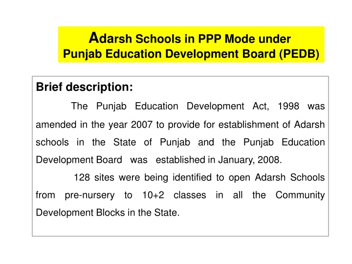 a da rsh schools in ppp mode under punjab