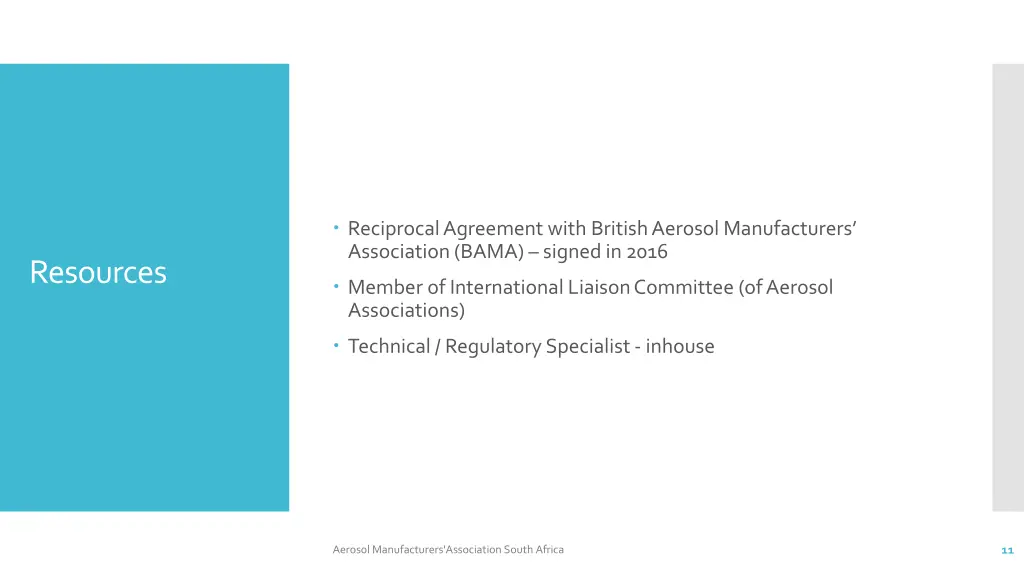 reciprocal agreement with british aerosol